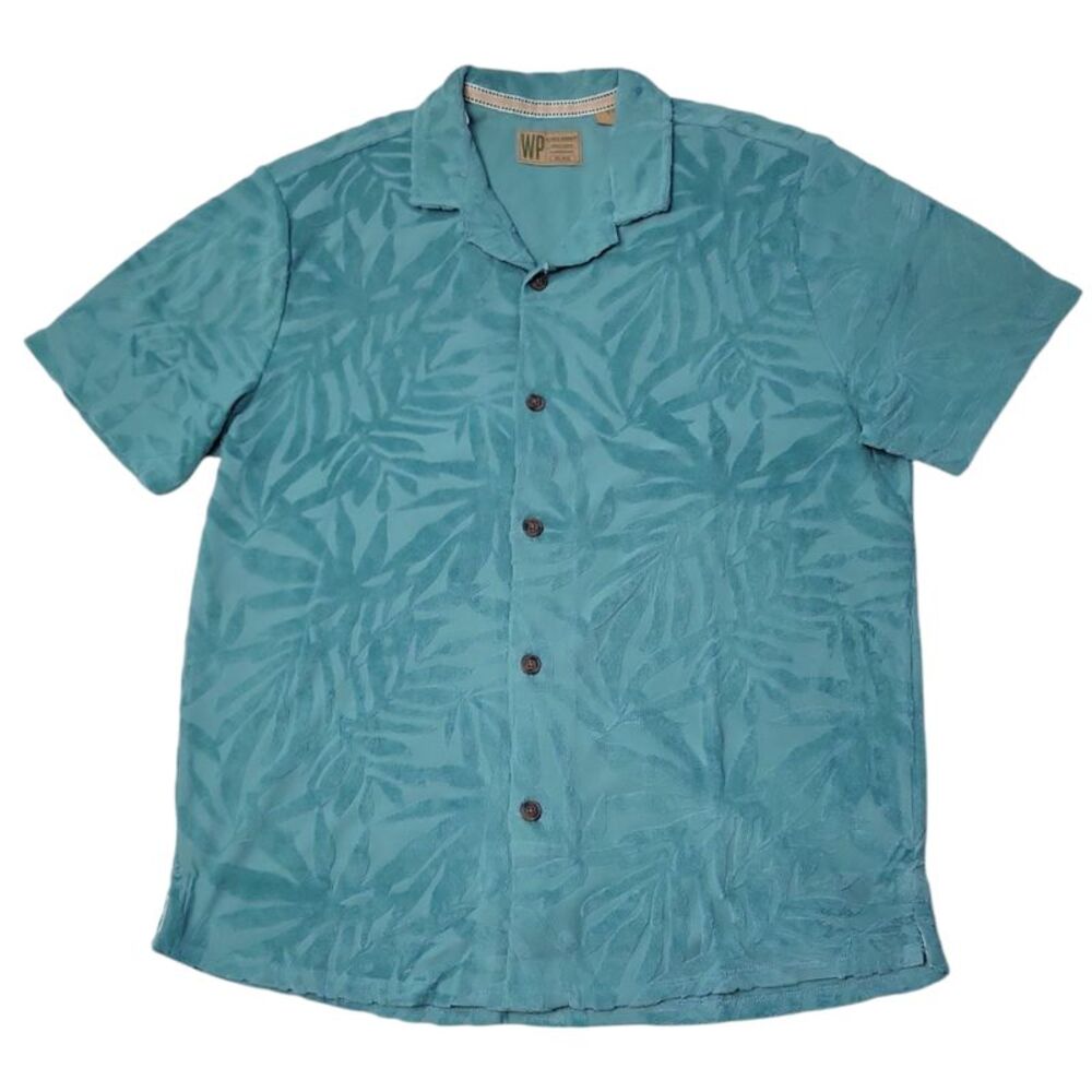 WP Weatherproof Men's Jacquard Print Soft Terry Shirt - Green